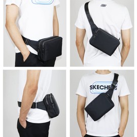 Bum Bag Belt Bag for Men and Women Fashion Waist Bags with Adjustable Buckle Strap for Dog Walking Running Hiking Jogging, black