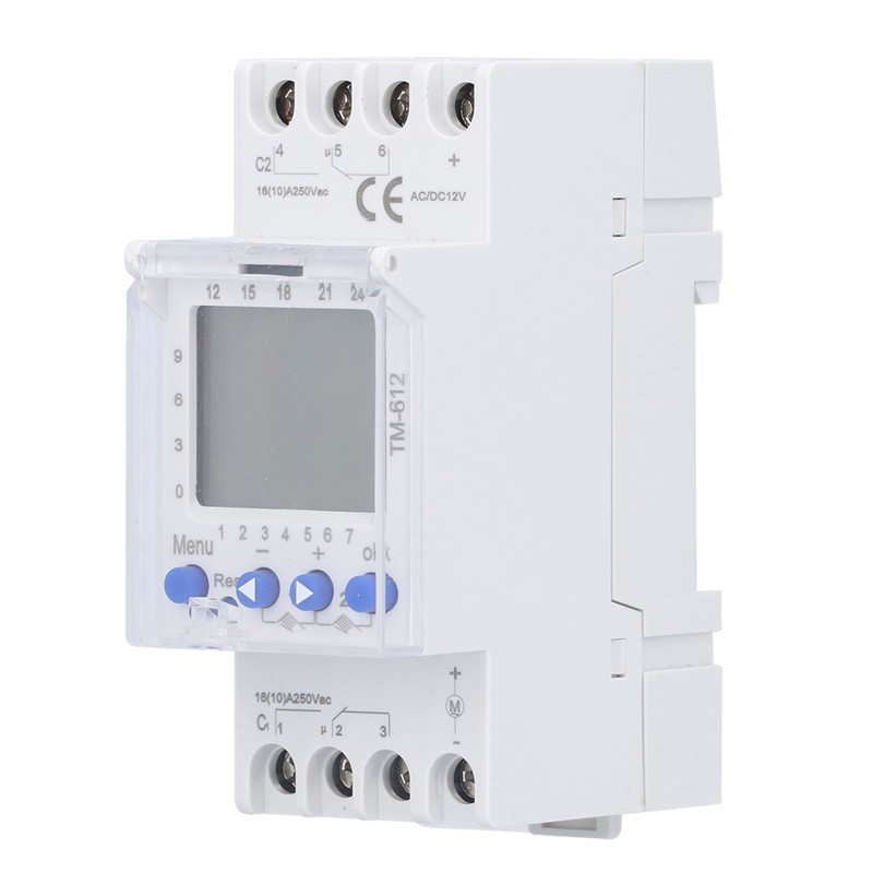 Time Control Switch Intelligent Power Supply Guide Rail Timer TM612
