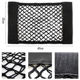 YFFSFDC Car Storage Pockets, Storage Pockets, Mesh Organizer for Cars, Net Pockets, Multi-functional Car Net Pockets, Car Net, Luggage Net, Divider Net, Elastic Strong, Easy Installation, Hook, Anti-Popping Net (15.7 x 9.8 inches (40 x 25 cm)