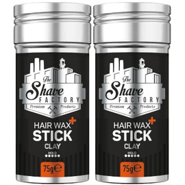 the shave factory Hair Wax Stick, Long-Lasting Styling, 2.7 Oz (75G), 2 Pieces