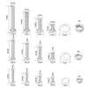 Ewwtrey 720 Pieces M3 M4 M5 Galvanised Screws with Nuts