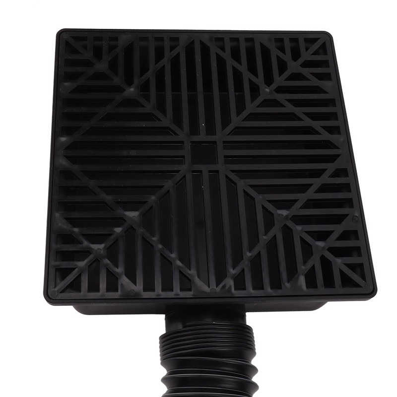 Black Gutter Downspout Extensions Catch Basin Low Profile Downspout Extender