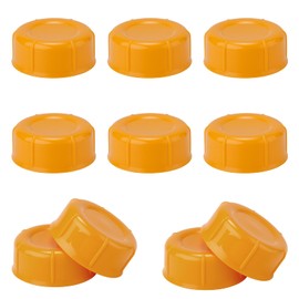 10pcs Narrow Baby Bottle Caps for Dr Brown & Medela Bottles, BPA Free Travel and Storage Baby Bottle Lids Replacement Parts with Sealing Gasket for Ameda Baby Bottles Accessory (Orange)