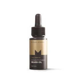 "Michael Strahan Aceite acondicionador para barba para hombres, cuidado y aseo de la piel seca y sensible, Suavizante para barba hidratante, suavizante y calmante con aceite de argán, jojoba y árb