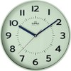 MPM Quality Design Plastic Wall Clock, Green, Large Arabic Numerals,