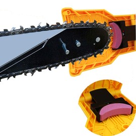 Portable Teeth Chainsaw Sharpener, Proprietary Bar-Mount Chain Saw Fast Sharpening Tool Bar Mounted Chainsaw Teeth Sharpener Fit for 14/16/18/20 Inches Two Holes Chain Saw Bar