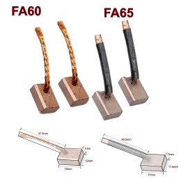 Maniac EM Starter Brush Set for Denso FA60 x 2 - 19x12x6.5mm H and FA65 x 2 - Insulated 17