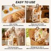Stnopw Reusable Beeswax Bread Bag with Clear Window, Large Stand-Up