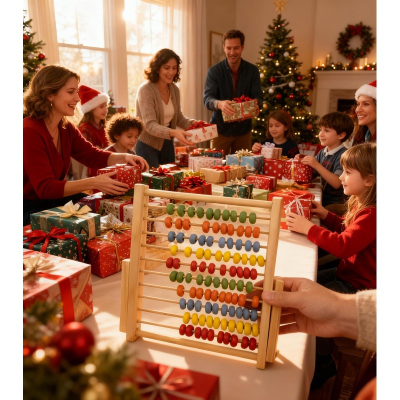 MAGIKON Wooden Counting Number Frame, 10 Rows Abacus for Learning