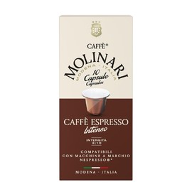 Molinari Caffe Espresso Intenso Aluminum Capsule | Compatible with Original Line Machines | Imported from Italy (40 Count)