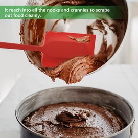Armrouns Large Silicone Spatula Wide Edge Rubber Spatula Scraper for Baking, Heat Resistant 600 ℉ Kitchen Big Spatulas for Baking Cooking, Mixing.