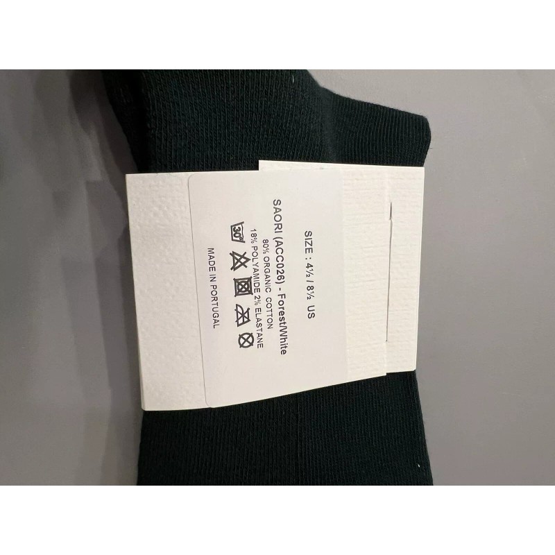 Sporty And Rich Serif Logo Socks Forest/White NEW