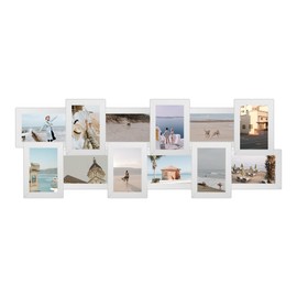 J.M.Deco 12 Opening Collage Picture Frames for Wall Decor, 4x6 Picture Frame Collage for Home Decoration Christmas Gifts, Collage Wall Hanging Photo Frames for 6 x 4 Photo, White