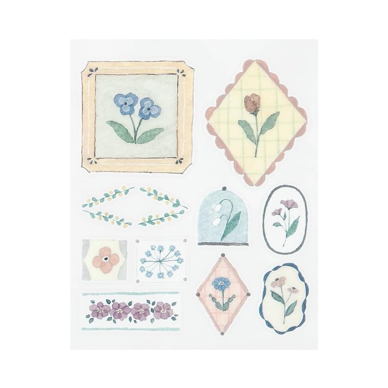 Midori 82697006 Sticker Transfer, Glossy, Floral Print