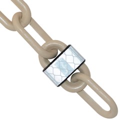 Mr. Chain Reflective Plastic Barrier Chain, Army Tan, 2-Inch Link Diameter, 25-Foot Length (52055-25)