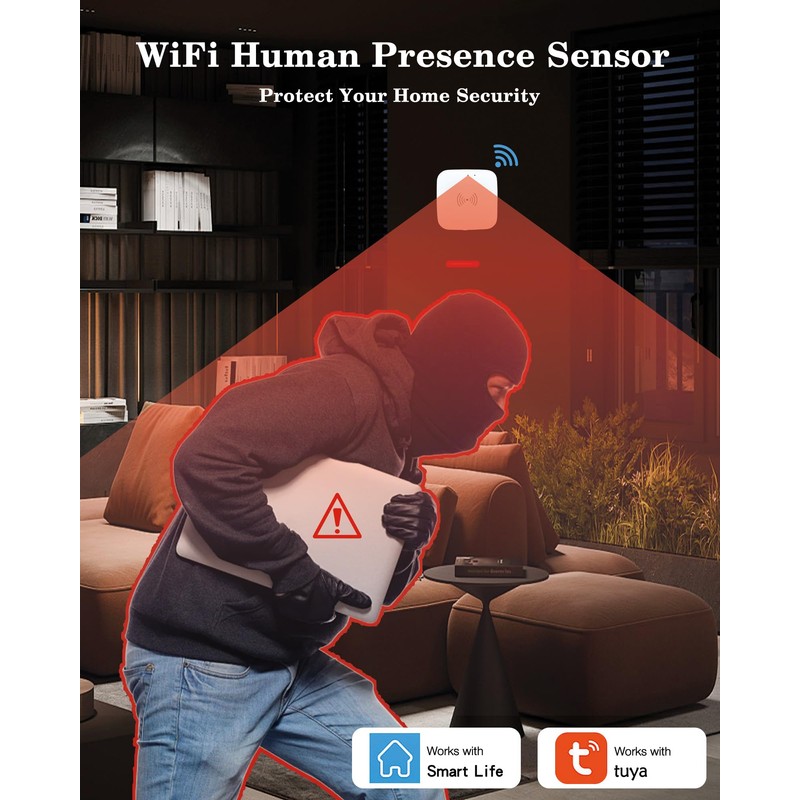 Human Presence Sensor, Compatible with Smart Life and Tuya, Motion