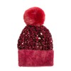 Top It Off Women's Disco Sequin Faux Fuzzy Fur Fleece