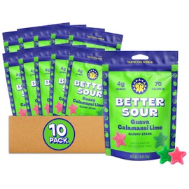 Better Sour Guava Calamnsi Lime Gummy Stars Candy - 10 Pouch Set