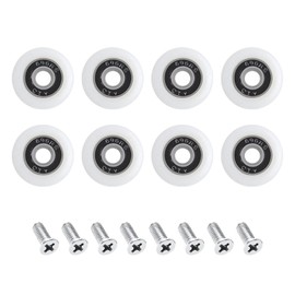 Leliafleury 8 Sets Shower Door Wheels 25mm Shower Door Rollers Replacement Rollers Runners for Bathroom