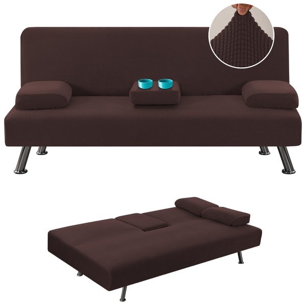 H.VERSAILTEX 4 Pieces Stretch Futon Covers Sofa Bed Slipcover with