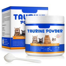 Taurine for Cats, Pure Taurine Powder Supplement for Cats, Supports Heart, Vision Health & Immune System, Odorless & Easy to Mix with Wet & Dry Food, 200g