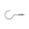 Screw Hooks White Curved 4.3 x 51 / 19 mm Pack of 25