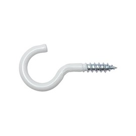 Screw Hooks White Curved 4.3 x 51 / 19 mm Pack of 25