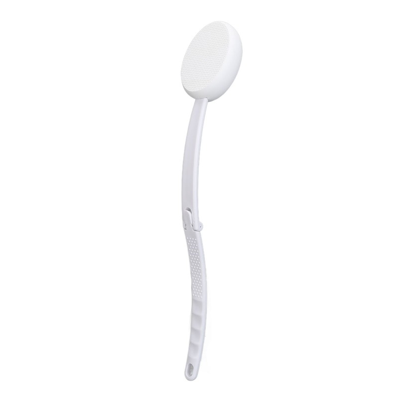 Folding Curved Handle Bath Brush with 2 Heads Anti Slip