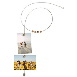 walther design Photo Rope Silver 1.5 m Metal with Natural Wooden Magnets AND CREATE MD155S