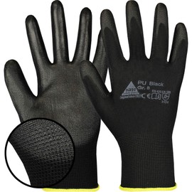 10 Pairs of Rabbit Safety Gloves PU Assembly Gloves Polyester Work Gloves PU Coating