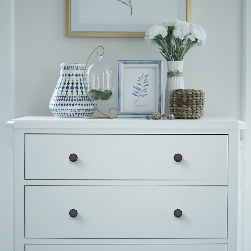 Ravinte 5 Pack Matte Black Kitchen Cabinet knobs Single Hole