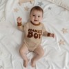 Newborn Baby Boy Fall Outfit Romper Letter Embroidery Long Sleeve
