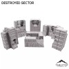 Tabletop Terrain Destroyed Sector 8mm Scale Building Pack - 6mm