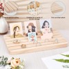 Taasmoog 6 Slots Wood Earring Display Stands, Business Card Holder