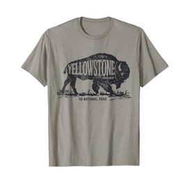 Yellowstone US National Park Bison Buffalo Vintage Men Women T-Shirt