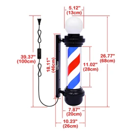 WDZD 27'' Red White Blue Barber Pole Light
