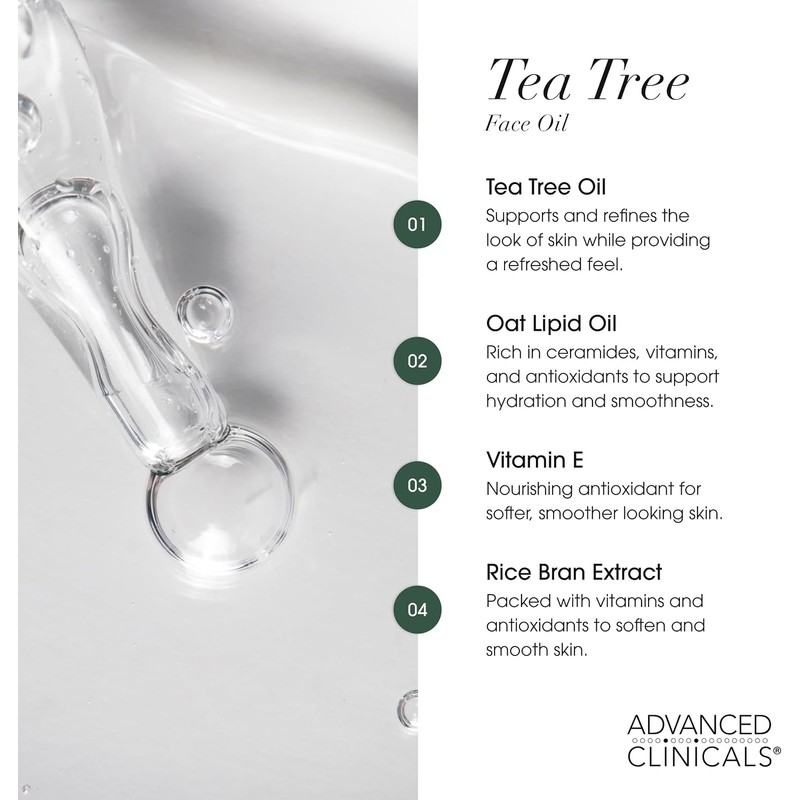 Advanced Clinicals 1.8oz Tea Tree Oil for Redness and Bumps.â€¦