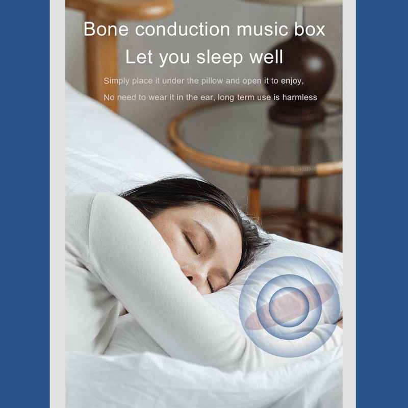 Bone Conduction Bluetooth 5.0+EDR Pillow Speaker Mini Portable Pillow Speaker