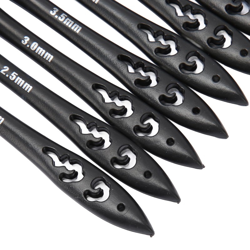 Black Crochet Hooks Set 2.0-6.0mm Ergonomic Handle Reduce Cramps, Multiple