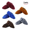 iPobie 5 Pairs Washable Overshoes,Velvet Shoe Cover,Reusable Non-Slip High Elasticity