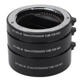 Auto Focus Macro Extension Tube Kit 10mm+16mm+21mm Auto Focus Macro Extension Tube Adapter Ring, Metal Auto Focus Macro Extension Lens Adapter Tube for Sony: E-mount Lens