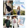 Seoky Rop Men Women Sling Bag Backpack Lightweight Water Resistant