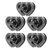 Purse Twist Lock Alloy Double Love Heart Decorative Shinny Handbag