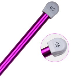 Coopay Knitting Needles 12.0mm UK Size 35cm Long Metal Knitting Needles for Beginners Professional Knitting Needles Lightweight Knitting Needles for Arthritic Hands