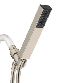 Hibbent All Metal Handheld Shower Head, High Pressure Upgraded 4 Spray Stainless Steel Showerhead, Built-in Power Wash to Clean Tub & Pets, Adjustable Brass Holder, 71" Hose, Brushed Nickel