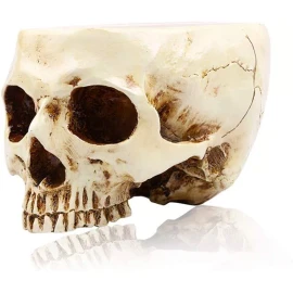 RMM Dulcero O Macetero De Resina Con Diseño De Calavera O Craneo