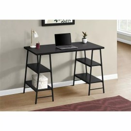 Monarch Computer Desk Home Office Laptop Storage Shelves 48"L Work Metal Black