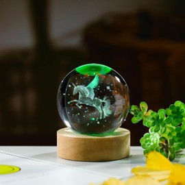 3D Unicorn Gifts for Women Crystals Ball - Unicorn Figurines Decor Glass Animals Figurine Unicorn Stuff for Room Birthday for Best Friend Lovers Keepsake Paperweight