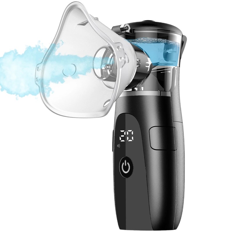 Portable Mesh Nebulizer-Style Mist Device with LED Display – Quiet