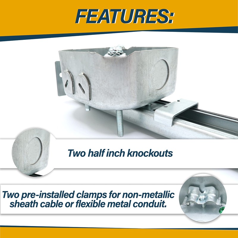 (4-Pack) Ceiling Fan Mounting Bracket with Adjustable Bar Hanger, 1-1/2''